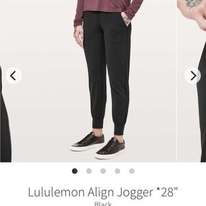 Lululemon athletica Black Align Jogger Pants size 6